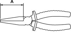 FLAT NOSE PLIER TITACROM® BIMAT 1000 V 160 MM
