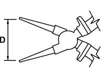 ROUND NOSE PLIER TITACROM® BIMAT 1000 V 160 MM