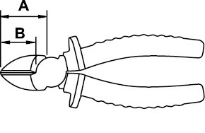 DIAGONAL CUTTING PLIER TITACROM® BIMAT 1000 V 160 MM