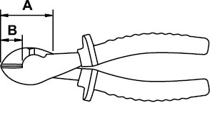 HEAVY DUTY DIAGONAL CUTTING PLIER TITACROM® BIMAT 1000 V 180 MM