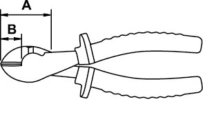 HEAVY DUTY DIAGONAL CUTTING PLIER TITACROM® BIMAT 1000 V 180 MM