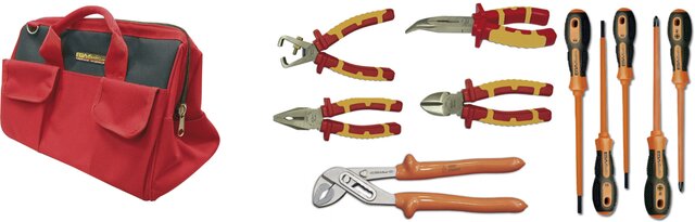 ELECTRICIAN TOOLKIT 10 PIECES MM 1000 V 3 KG