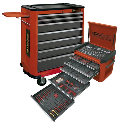 EGA Master SET FOR MECHANICS 228 PCS. WITH ROLLER CABINET