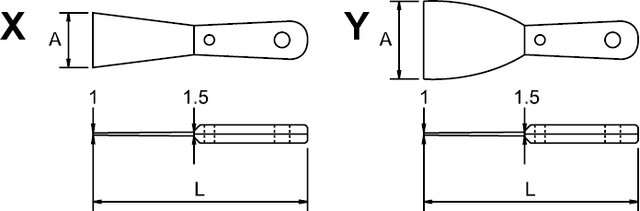 SCRAPER NON-SPARKING WOODEN HANDLE CU-BE 25 × 200 MM