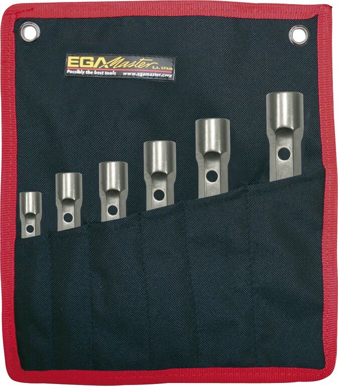 1 x JEU DE 6 PCS. DE CLÉS TUBE DROITE FORGÉE 6-7 / 16-17 MM TITACROM