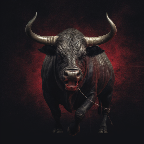 An angy bull representing the volatitly of current supply chains problems