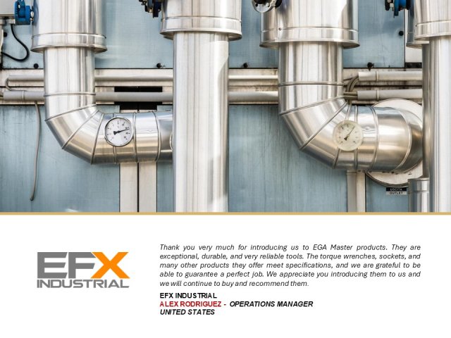 EFX INDUSTRIAL TESTIMONIAL